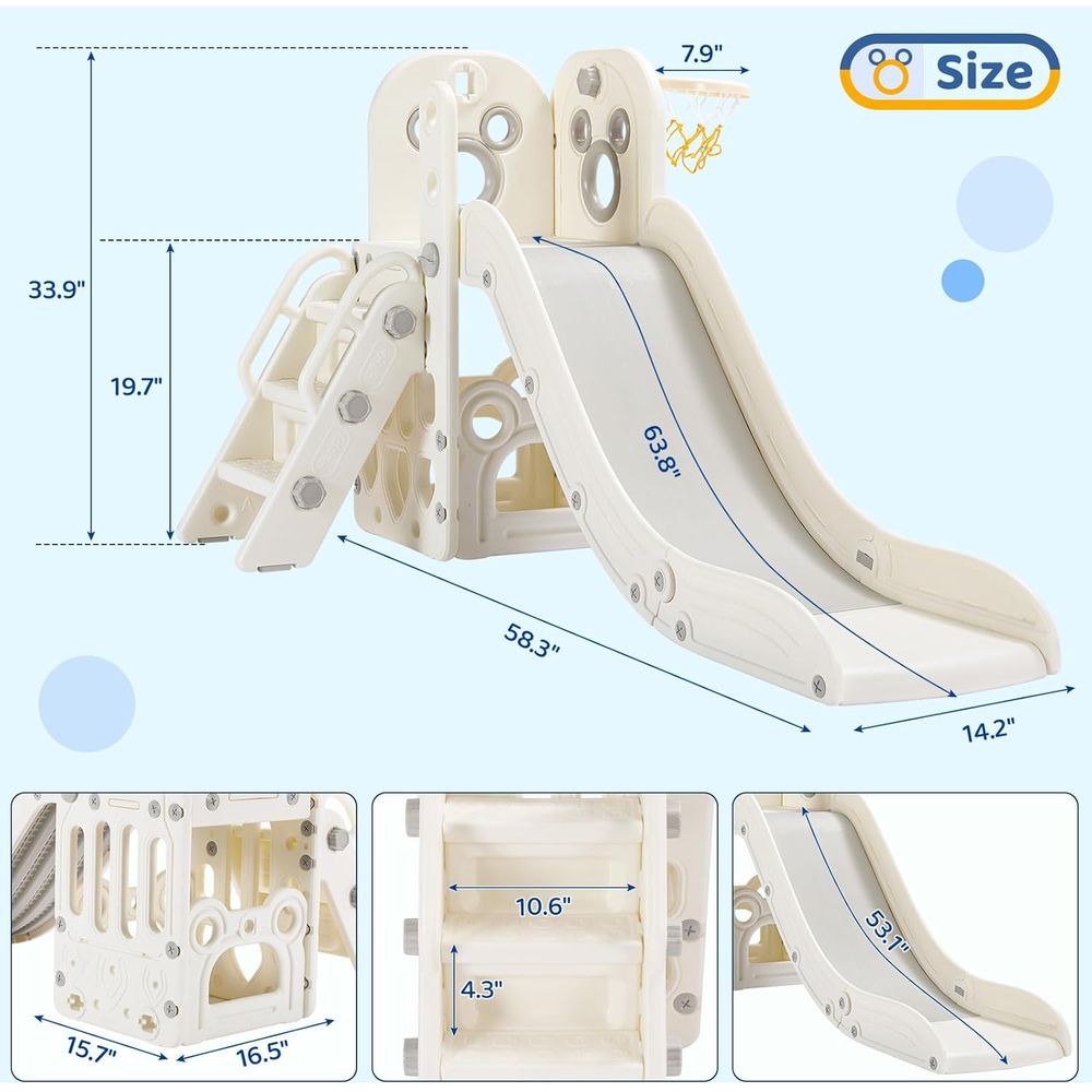 6 in 1 Toddler Slide, Kids Stu - Kids Outdoor Climber review and price