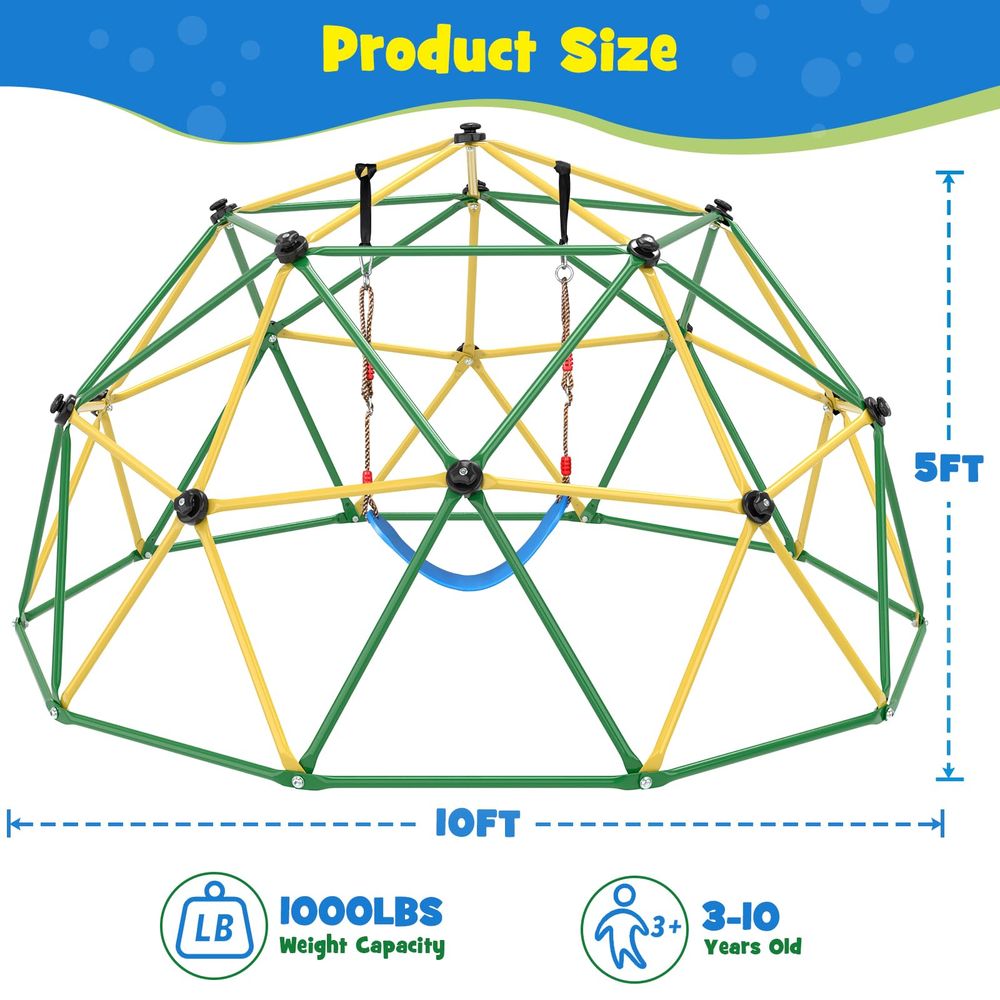 Climbing Dome, 10FT Climber wi - Kids Outdoor Climber review and price